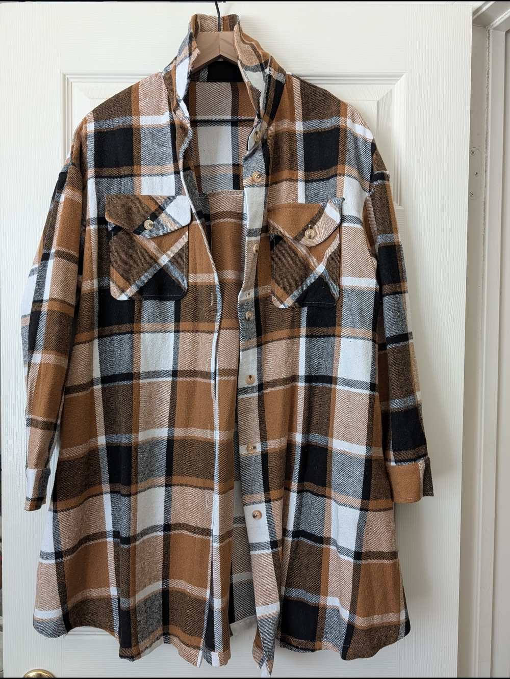 Brown Plaid Shirt - Large